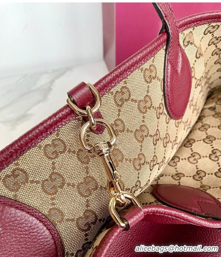 Grade Discount Gucci Totissima Reversible Leather Tote Bag 866739 Burgundy 2026