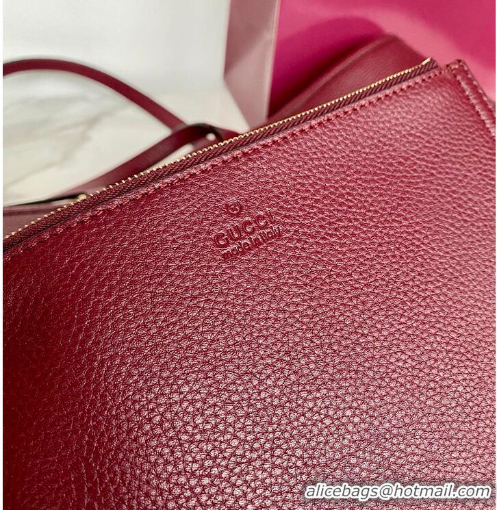 Grade Discount Gucci Totissima Reversible Leather Tote Bag 866739 Burgundy 2026