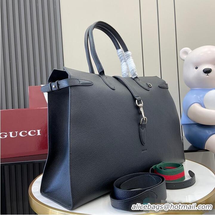 Trendy Design Gucci Large Tote Bag With Hook Closure Rouge 739078 Black 2026