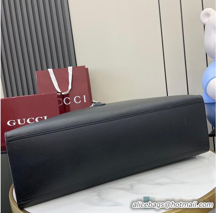 Trendy Design Gucci Large Tote Bag With Hook Closure Rouge 739078 Black 2026