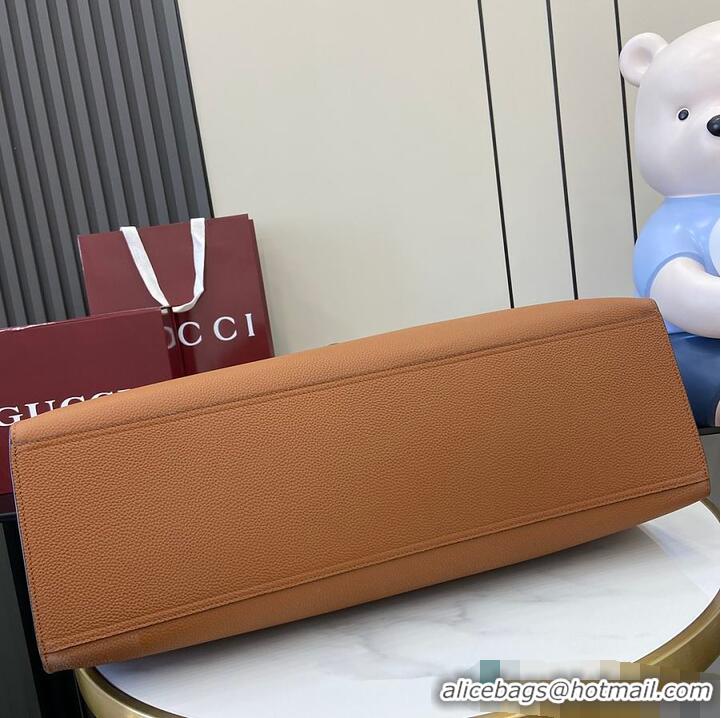 Most Popular Gucci Large Tote Bag With Hook Closure Rouge 739078 Brown 2026