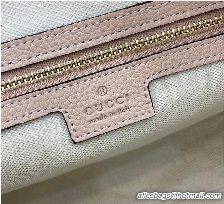 Famous Brand Gucci GG Leather Emblem Small Top Handle Bag 815255 Beige 2026