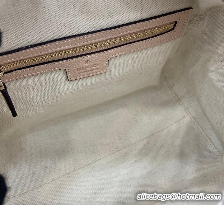 Famous Brand Gucci GG Leather Emblem Small Top Handle Bag 815255 Beige 2026