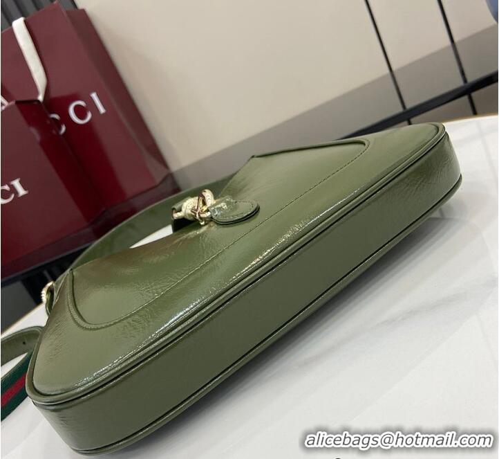 Promotional Gucci Jackie Small Shoulder Bag in Original Leather 782849 Green 2026