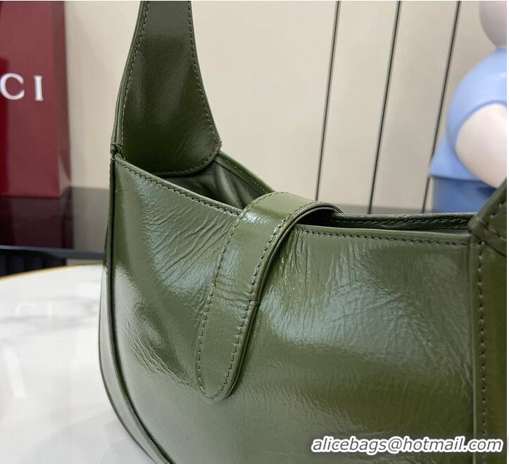 Promotional Gucci Jackie Small Shoulder Bag in Original Leather 782849 Green 2026