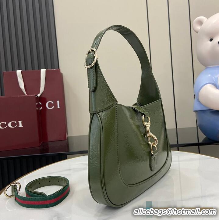 Promotional Gucci Jackie Small Shoulder Bag in Original Leather 782849 Green 2026