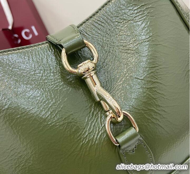 Promotional Gucci Jackie Small Shoulder Bag in Original Leather 782849 Green 2026