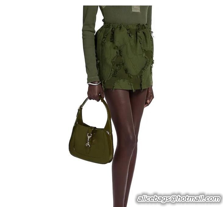 Promotional Gucci Jackie Small Shoulder Bag in Original Leather 782849 Green 2026