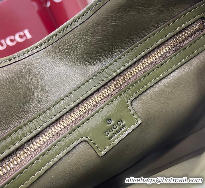 Promotional Gucci Jackie Small Shoulder Bag in Original Leather 782849 Green 2026