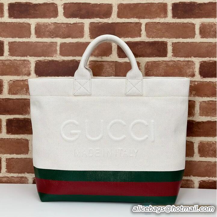 Best Price Gucci Cabas Small Bicolor Cotton Tote 782850 White 2026
