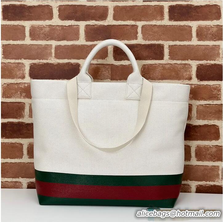 Best Price Gucci Cabas Small Bicolor Cotton Tote 782850 White 2026