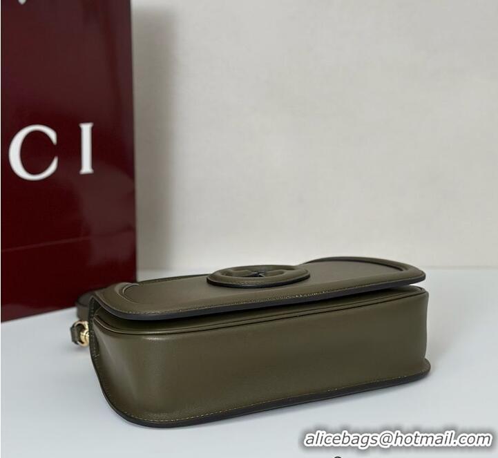 New Design Gucci Blondie Medium Top Handle Bag Leather 815714 Forest Green 2026