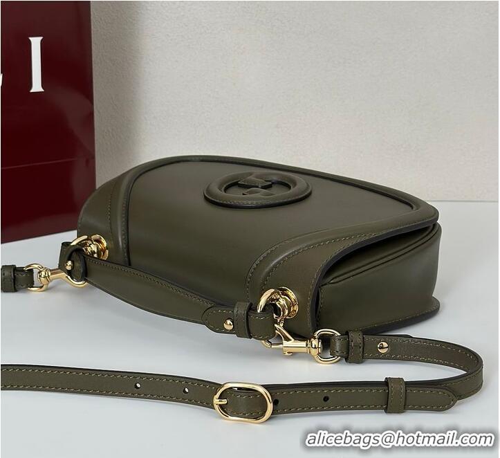 New Design Gucci Blondie Medium Top Handle Bag Leather 815714 Forest Green 2026