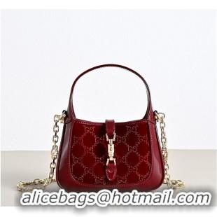 Classic Best Gucci Jackie 1961 Crystals Mini Bag In Rosso 810232 Ancora Red 2026