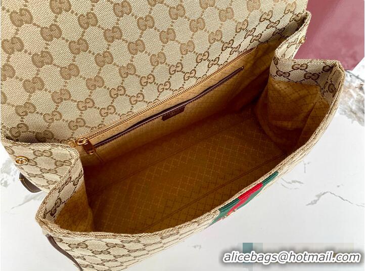 Luxurious Gucci Paparazzo Large Top Handle Bag In GG Canvas 815715 Beige/Brown 2026