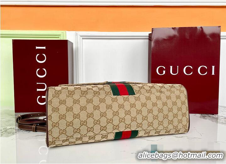 Luxurious Gucci Paparazzo Large Top Handle Bag In GG Canvas 815715 Beige/Brown 2026
