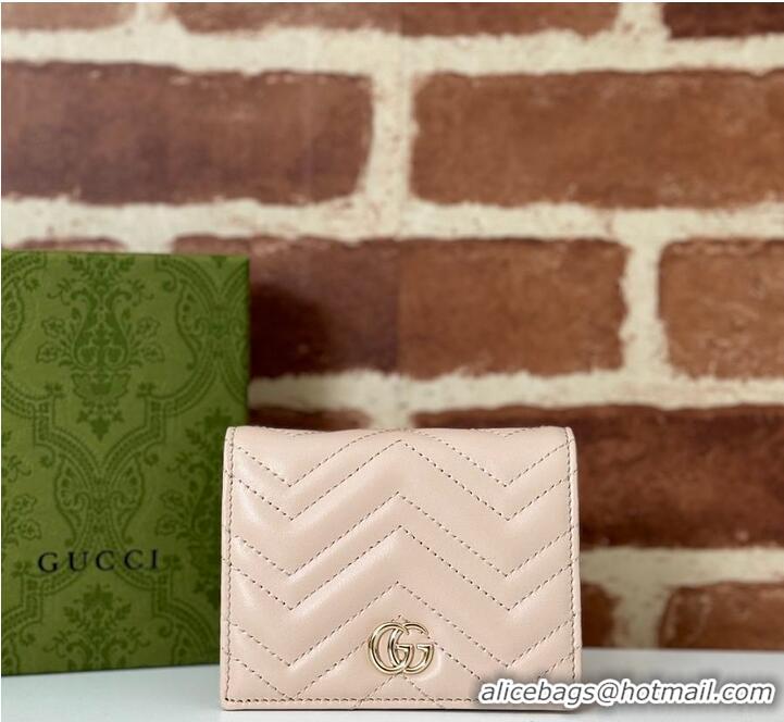 Discount Gucci GG Marmont Mini Wallet in Leather 782851 Pale Pink 2026