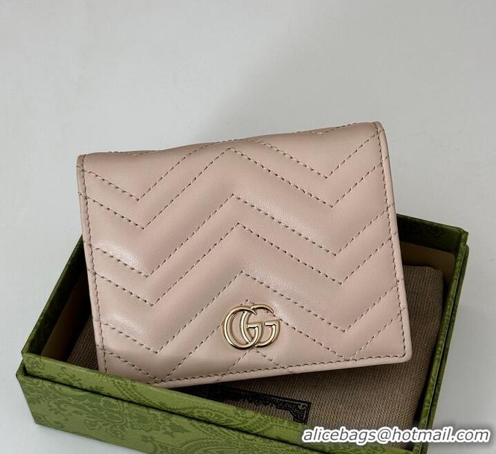 Discount Gucci GG Marmont Mini Wallet in Leather 782851 Pale Pink 2026