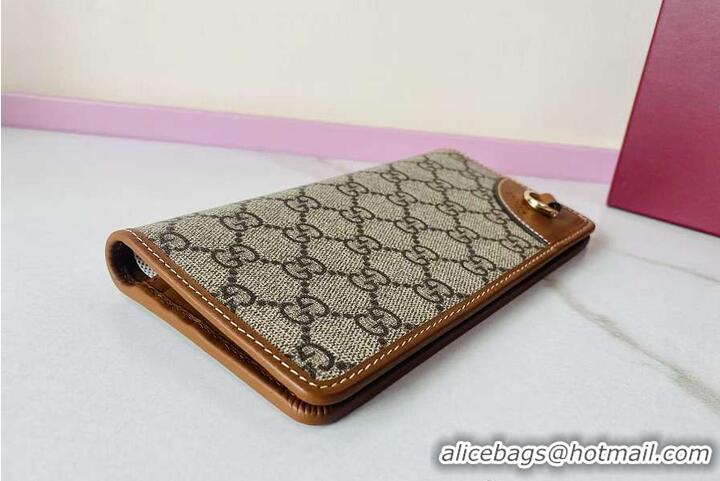 Fashion Discount Gucci GG Emblem Continental Wallet 782852 Caramel 2026