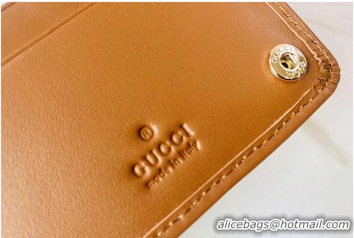 Fashion Discount Gucci GG Emblem Continental Wallet 782852 Caramel 2026