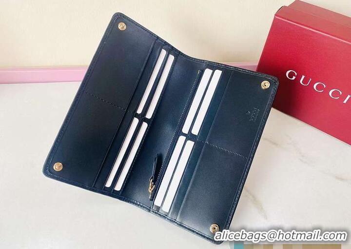 Promotional Gucci GG Emblem Continental Wallet 782852 Dark Blue 2026