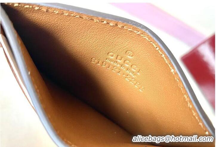 Good Quality Gucci GG Emblem Card Case With Strap 782850 Brown 2026