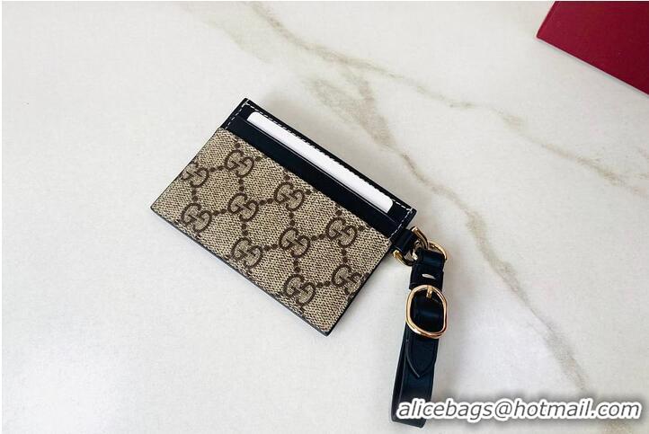 Market Sells Gucci GG Emblem Card Case With Strap 782850 Black 2026