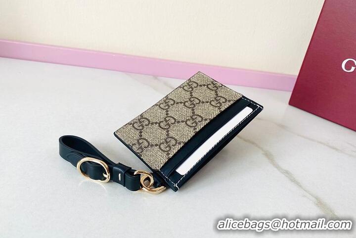 Market Sells Gucci GG Emblem Card Case With Strap 782850 Black 2026