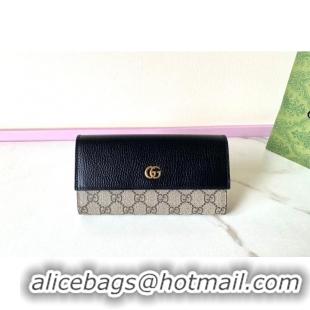 Reasonable Price Gucci GG Supreme Continental Wallet 782852 Black 2026