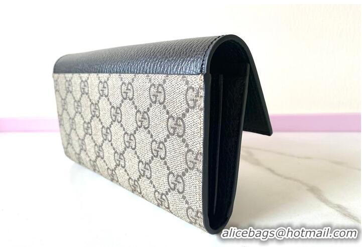 Reasonable Price Gucci GG Supreme Continental Wallet 782852 Black 2026