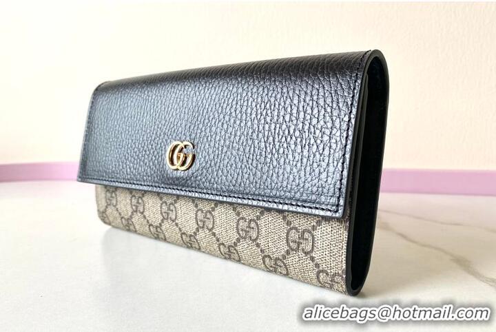 Reasonable Price Gucci GG Supreme Continental Wallet 782852 Black 2026