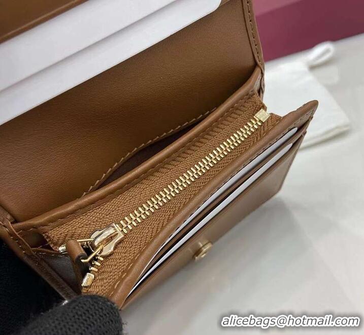 Shop Duplicate Gucci GG Marmont Mini Wallet 828149 Tan 2026
