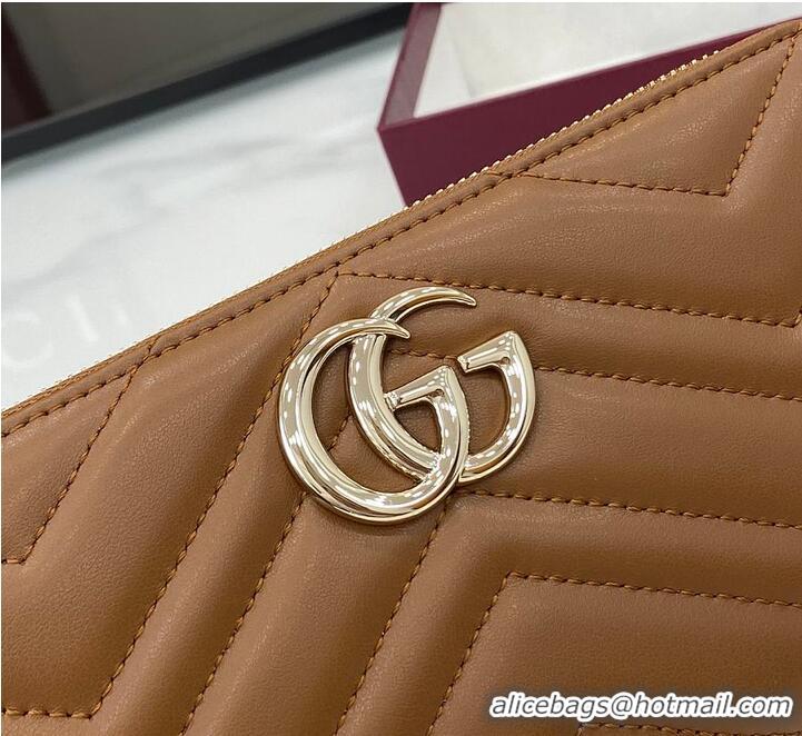 Well Crafted Gucci GG Marmont Zip Around Wallet in Leather 782852 Brown 2026