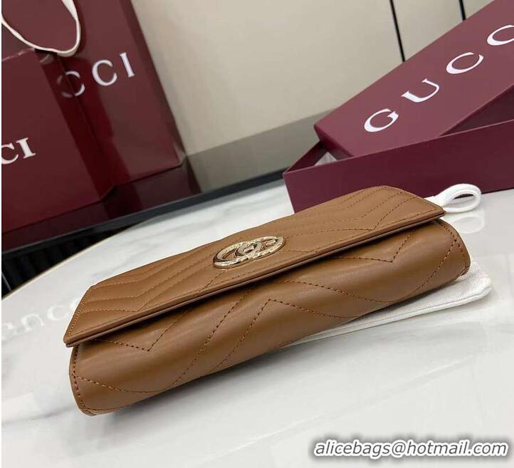New Release Creation Gucci GG Marmont Long Wallet 782855 Brown 2026