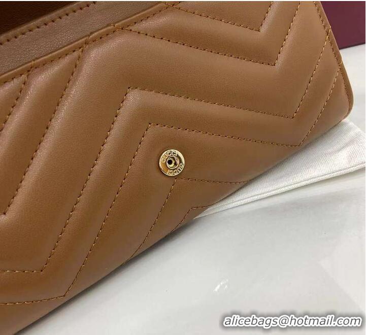 New Release Creation Gucci GG Marmont Long Wallet 782855 Brown 2026