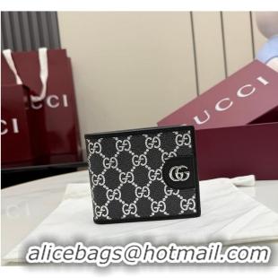 Best Price Gucci GG Bi-fold Wallet In GG Fabric 782857 Black/Silver 2026