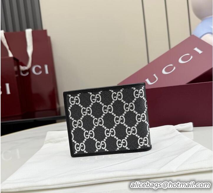 Best Price Gucci GG Bi-fold Wallet In GG Fabric 782857 Black/Silver 2026