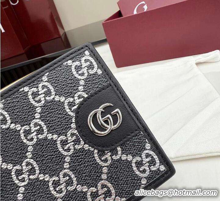 Best Price Gucci GG Bi-fold Wallet In GG Fabric 782857 Black/Silver 2026