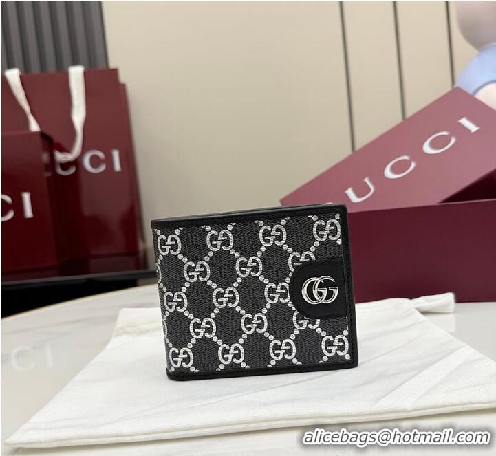 Best Price Gucci GG Bi-fold Wallet In GG Fabric 782857 Black/Silver 2026