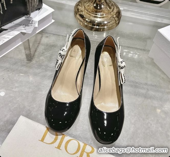 Most Popular Dior Jadior Black Patent Calfskin Leather Pumps Shoes 85MM 6062503