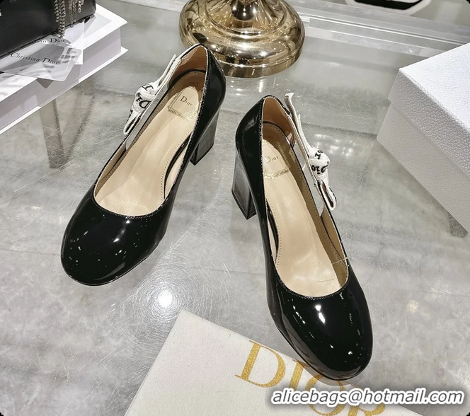 Most Popular Dior Jadior Black Patent Calfskin Leather Pumps Shoes 85MM 6062503
