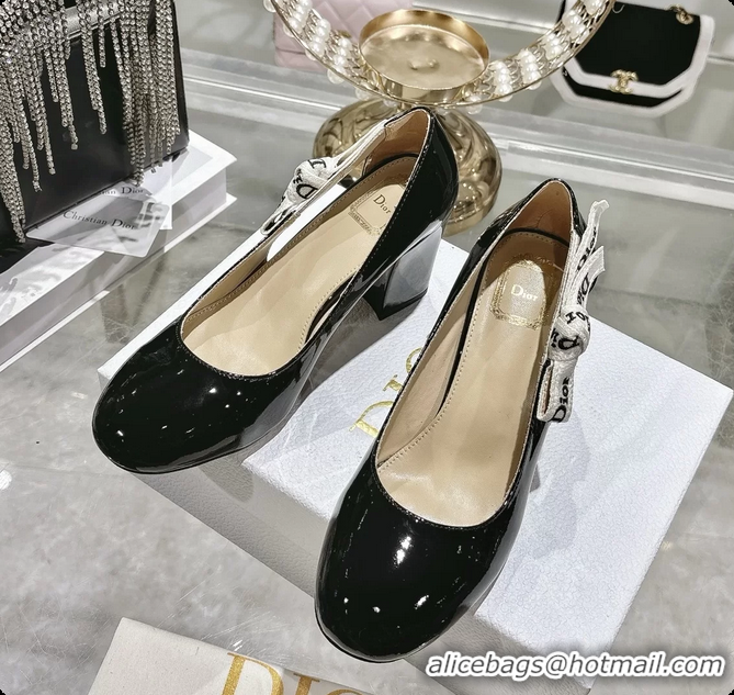 Most Popular Dior Jadior Black Patent Calfskin Leather Pumps Shoes 85MM 6062503