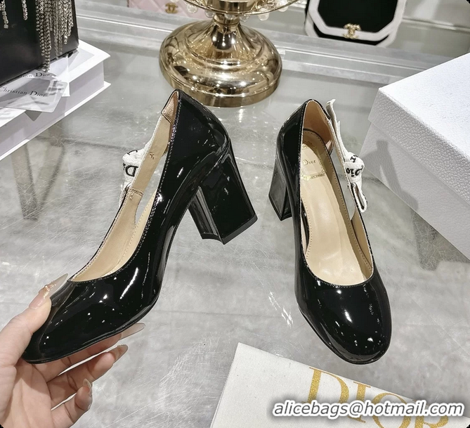 Most Popular Dior Jadior Black Patent Calfskin Leather Pumps Shoes 85MM 6062503
