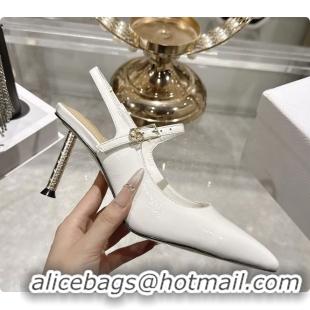 Best Product Dior Icon Slingback Pumps Shoes White Supple Calfskin Leather 6062507