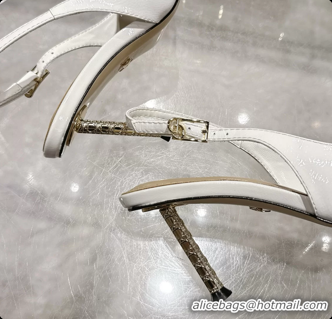 Popular Style Dior Icon Slingback Pumps Shoes White Supple Calfskin Leather 6062507
