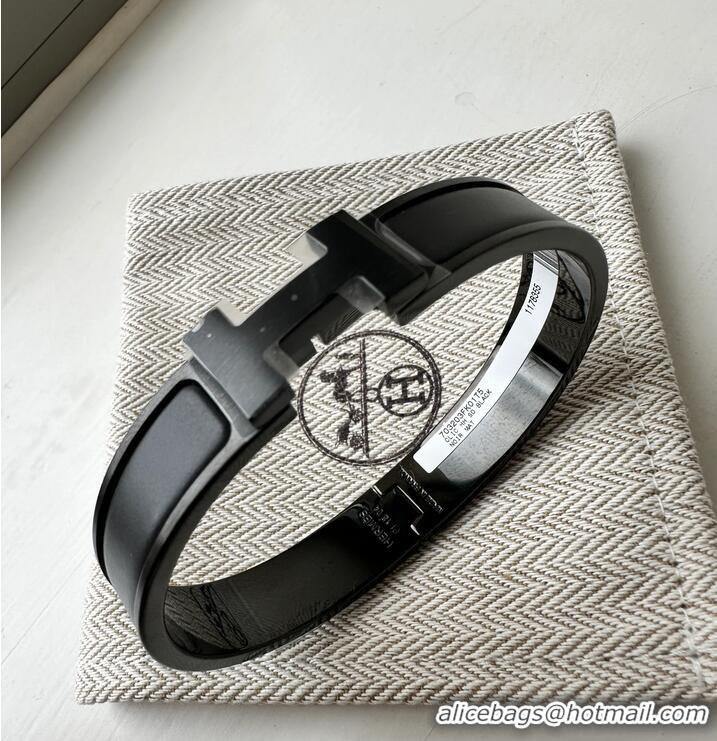Promotional Hermes Matte Enamel Narrow Clic Clac HH Bracelet T5 H9520 So Black