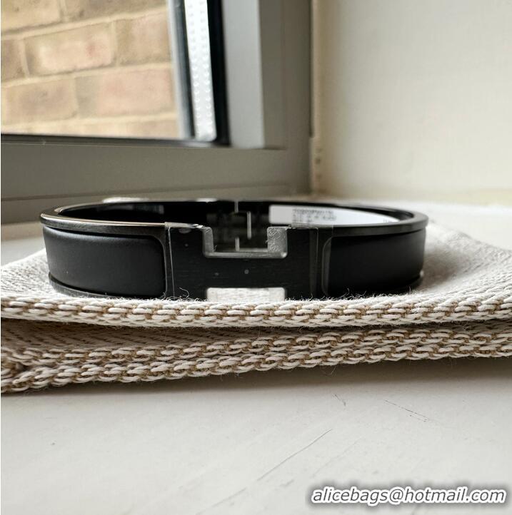 Promotional Hermes Matte Enamel Narrow Clic Clac HH Bracelet T5 H9520 So Black