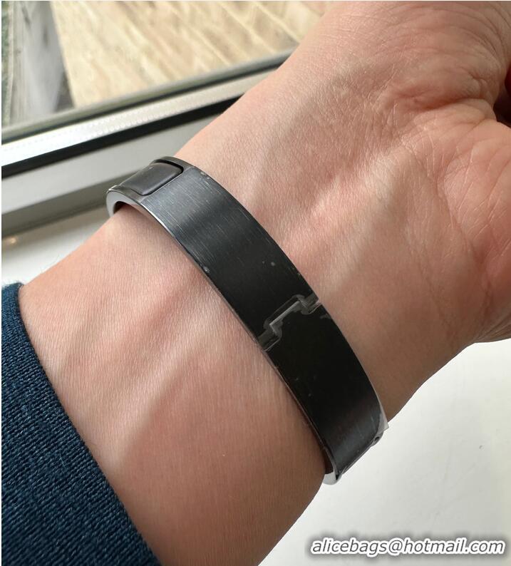 Promotional Hermes Matte Enamel Narrow Clic Clac HH Bracelet T5 H9520 So Black