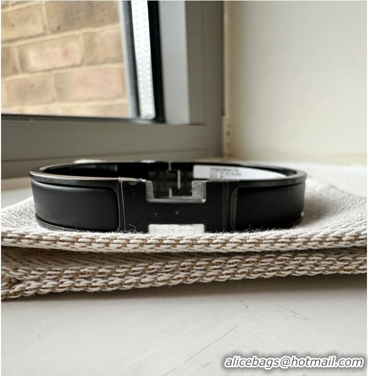 Promotional Hermes Matte Enamel Narrow Clic Clac HH Bracelet T5 H9520 So Black