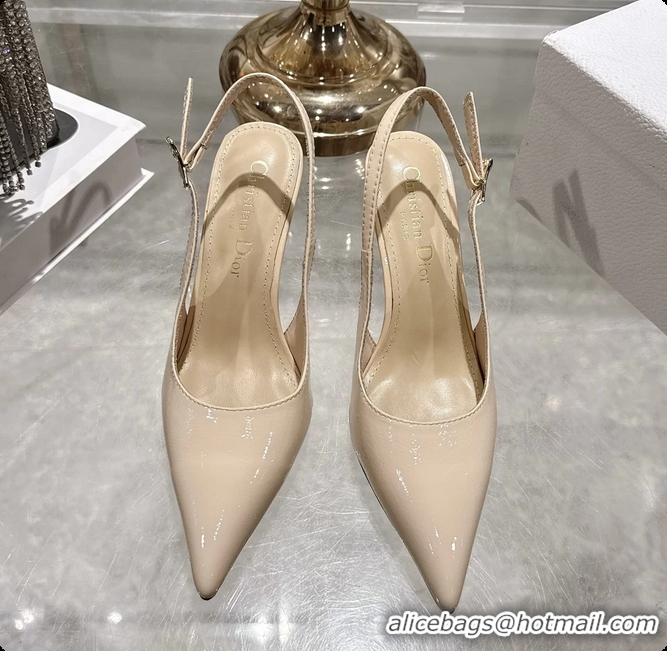 Sophisticated Dior Icon Slingback Pumps Shoes Beige Supple Calfskin Leather 6062507